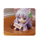 プリンに入ったみなみちゃん(四角型)（個別スタンプ：8）