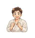 柔道 空手 男子 部活 スポーツ 面白い（個別スタンプ：3）