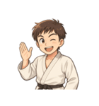 柔道 空手 男子 部活 スポーツ 面白い（個別スタンプ：10）