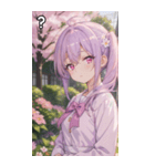 紫髪サイドポニーの好奇心（個別スタンプ：30）