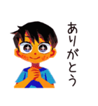 子ども（男の子）のヒーローポーズ★家族（個別スタンプ：3）