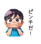 子ども（男の子）のヒーローポーズ★家族（個別スタンプ：18）
