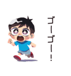 子ども（男の子）のヒーローポーズ★家族（個別スタンプ：21）