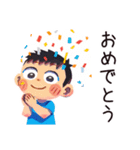 子ども（男の子）のヒーローポーズ★家族（個別スタンプ：28）