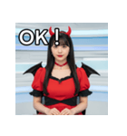 悪魔のコスプレ女子（個別スタンプ：9）