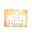 書き込める♥はがき型フレーム×大きめ文字（個別スタンプ：3）