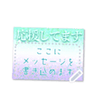 書き込める♥はがき型フレーム×大きめ文字（個別スタンプ：9）