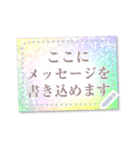 書き込める♥はがき型フレーム×大きめ文字（個別スタンプ：10）