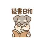 しずシュナのほっこり読書タイム（個別スタンプ：1）