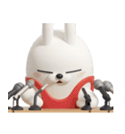 デカ動く3D擦れうさぎ（個別スタンプ：12）