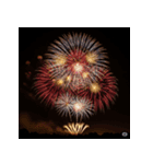 夏祭り、夜空の花火（個別スタンプ：4）
