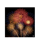 夏祭り、夜空の花火（個別スタンプ：7）