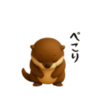 夏にぴったり！3Dカワウソ（個別スタンプ：24）