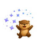 夏にぴったり！3Dカワウソ（個別スタンプ：32）
