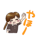女の子たちの日常でか文字入りスタンプ（個別スタンプ：5）