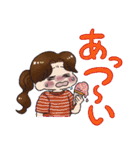 女の子たちの日常でか文字入りスタンプ（個別スタンプ：15）