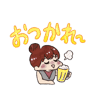 女の子たちの日常でか文字入りスタンプ（個別スタンプ：21）