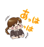 女の子たちの日常でか文字入りスタンプ（個別スタンプ：22）