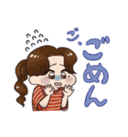 女の子たちの日常でか文字入りスタンプ（個別スタンプ：28）