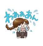 女の子たちの日常でか文字入りスタンプ（個別スタンプ：35）