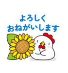夏のニワトリさん (毎日使える敬語の挨拶)（個別スタンプ：11）