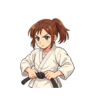 柔道 空手 女子 部活 スポーツ（個別スタンプ：7）