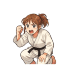 柔道 空手 女子 部活 スポーツ（個別スタンプ：9）