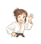 柔道 空手 女子 部活 スポーツ（個別スタンプ：10）