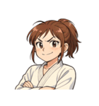柔道 空手 女子 部活 スポーツ（個別スタンプ：12）