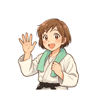 柔道 空手 女子 部活 スポーツ（個別スタンプ：15）