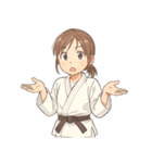 柔道 空手 女子 部活 スポーツ（個別スタンプ：18）