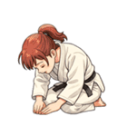 柔道 空手 女子 部活 スポーツ（個別スタンプ：20）
