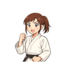 柔道 空手 女子 部活 スポーツ（個別スタンプ：23）