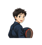 剣道 男子 部活 スポーツ 面白い（個別スタンプ：1）