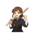 剣道 女子 部活 スポーツ 面白い（個別スタンプ：3）