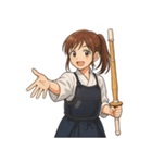 剣道 女子 部活 スポーツ 面白い（個別スタンプ：5）