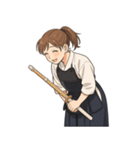 剣道 女子 部活 スポーツ 面白い（個別スタンプ：21）