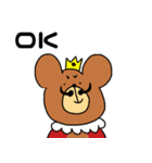 ひげクマキング（個別スタンプ：7）
