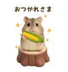夏も毎日♡モフハムの見やすいBIG文字！（個別スタンプ：5）