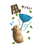 夏も毎日♡モフハムの見やすいBIG文字！（個別スタンプ：12）
