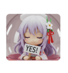 目を瞑っている精霊みなみちゃん（個別スタンプ：1）