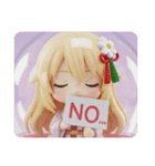 目を瞑っている精霊みなみちゃん（個別スタンプ：3）