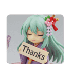 目を瞑っている精霊みなみちゃん（個別スタンプ：4）