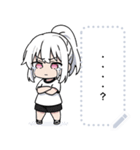 白髪ポニーテールっ子（個別スタンプ：6）