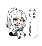 白髪ポニーテールっ子（個別スタンプ：21）