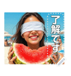 夏スイカ割り♡お姉さん（個別スタンプ：3）
