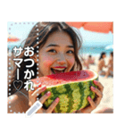 夏スイカ割り♡お姉さん（個別スタンプ：9）