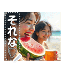 夏スイカ割り♡お姉さん（個別スタンプ：11）