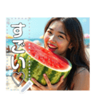 夏スイカ割り♡お姉さん（個別スタンプ：15）