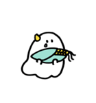 おいしいおばけ 夏のくらし(文字無し)（個別スタンプ：15）